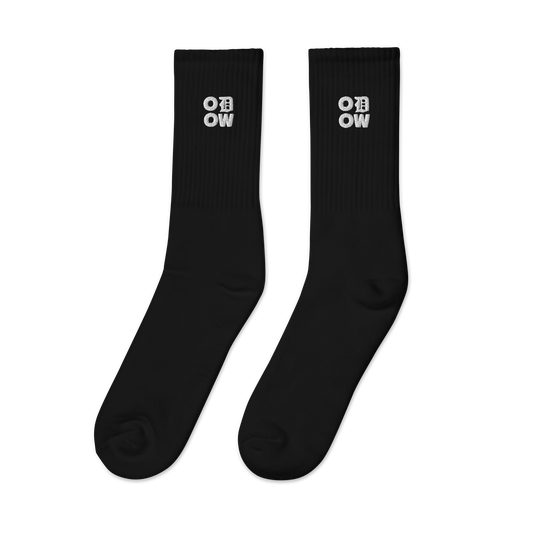ODOW Embroidered Socks (White Logo)