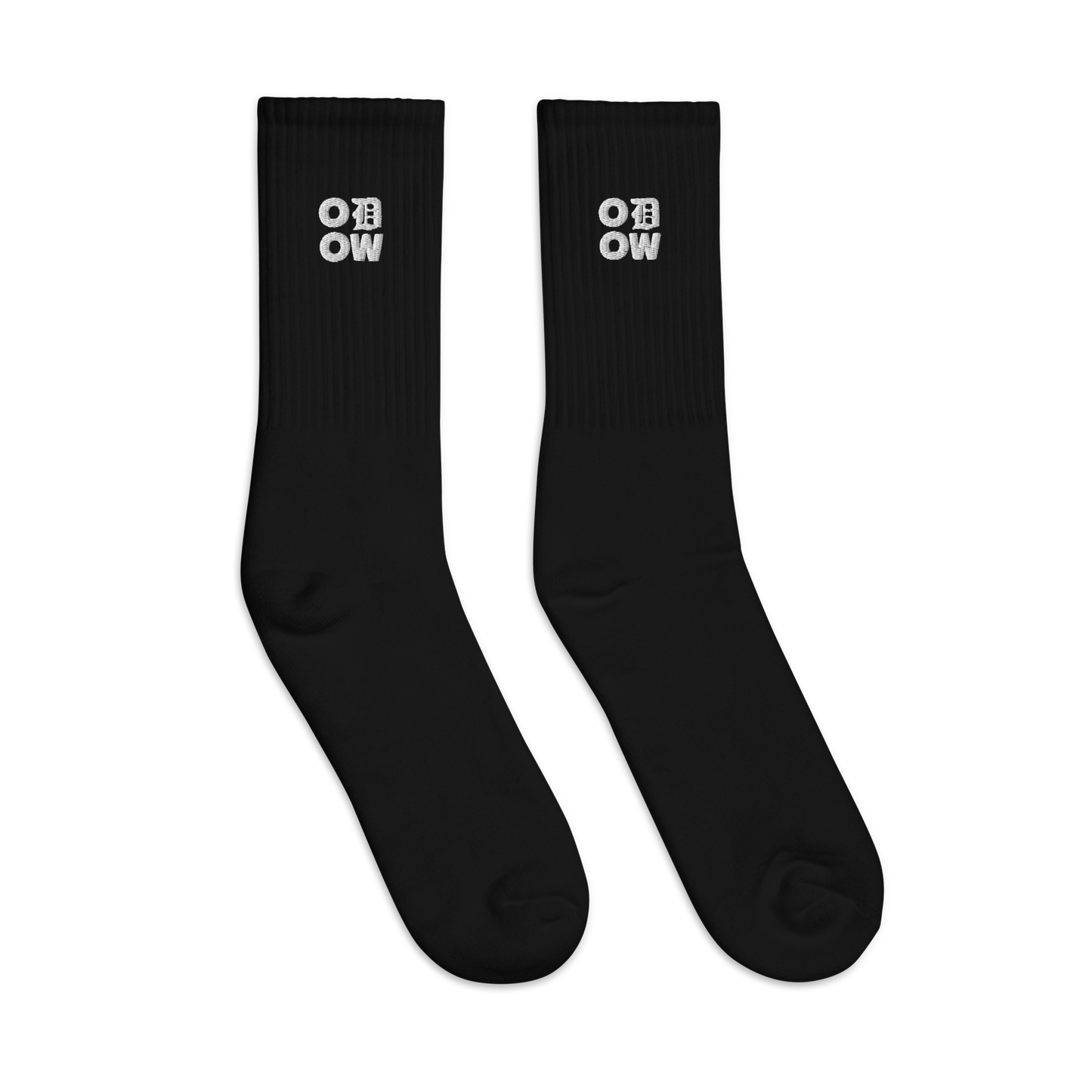 ODOW Embroidered Socks (White Logo)