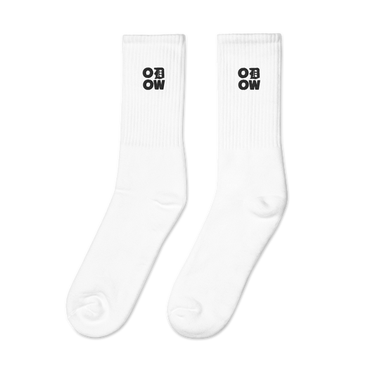ODOW Embroidered Socks (Black Logo)