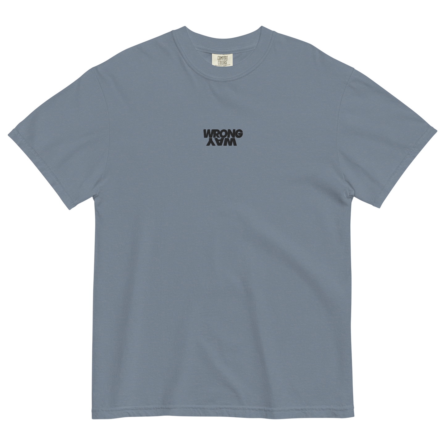Wrong Way Stack Logo Dyed Tee (Embroidered)