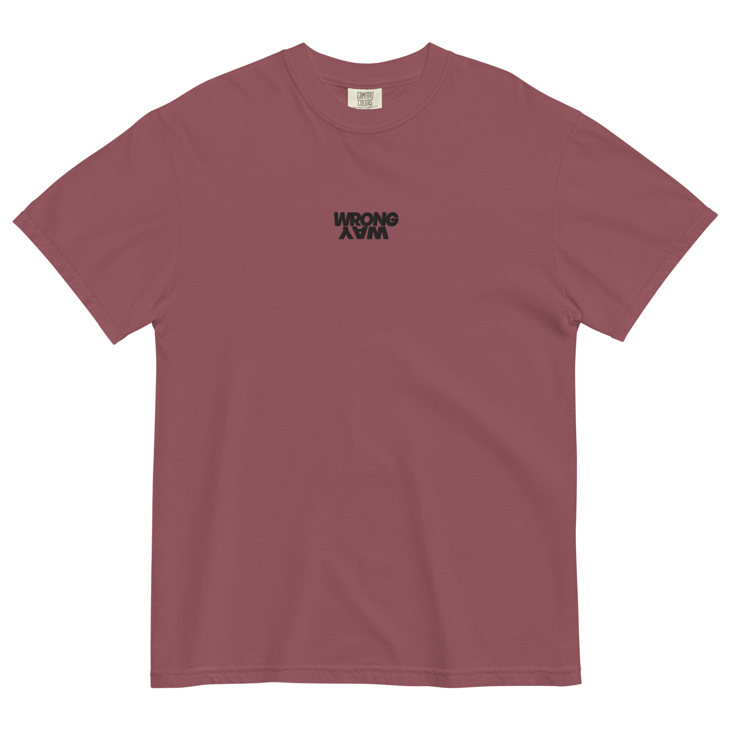Wrong Way Stack Logo Dyed Tee (Embroidered)