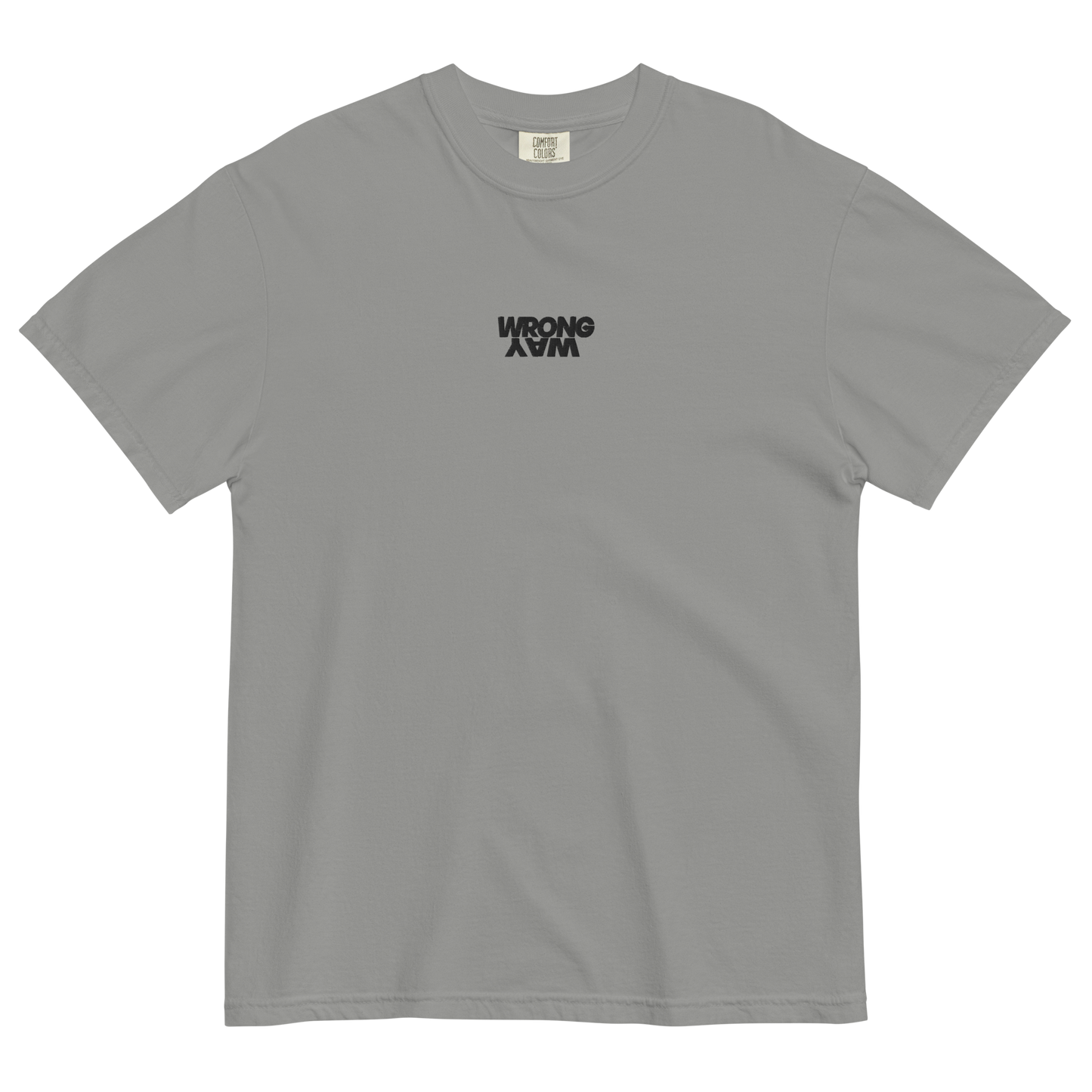 Wrong Way Stack Logo Dyed Tee (Embroidered)