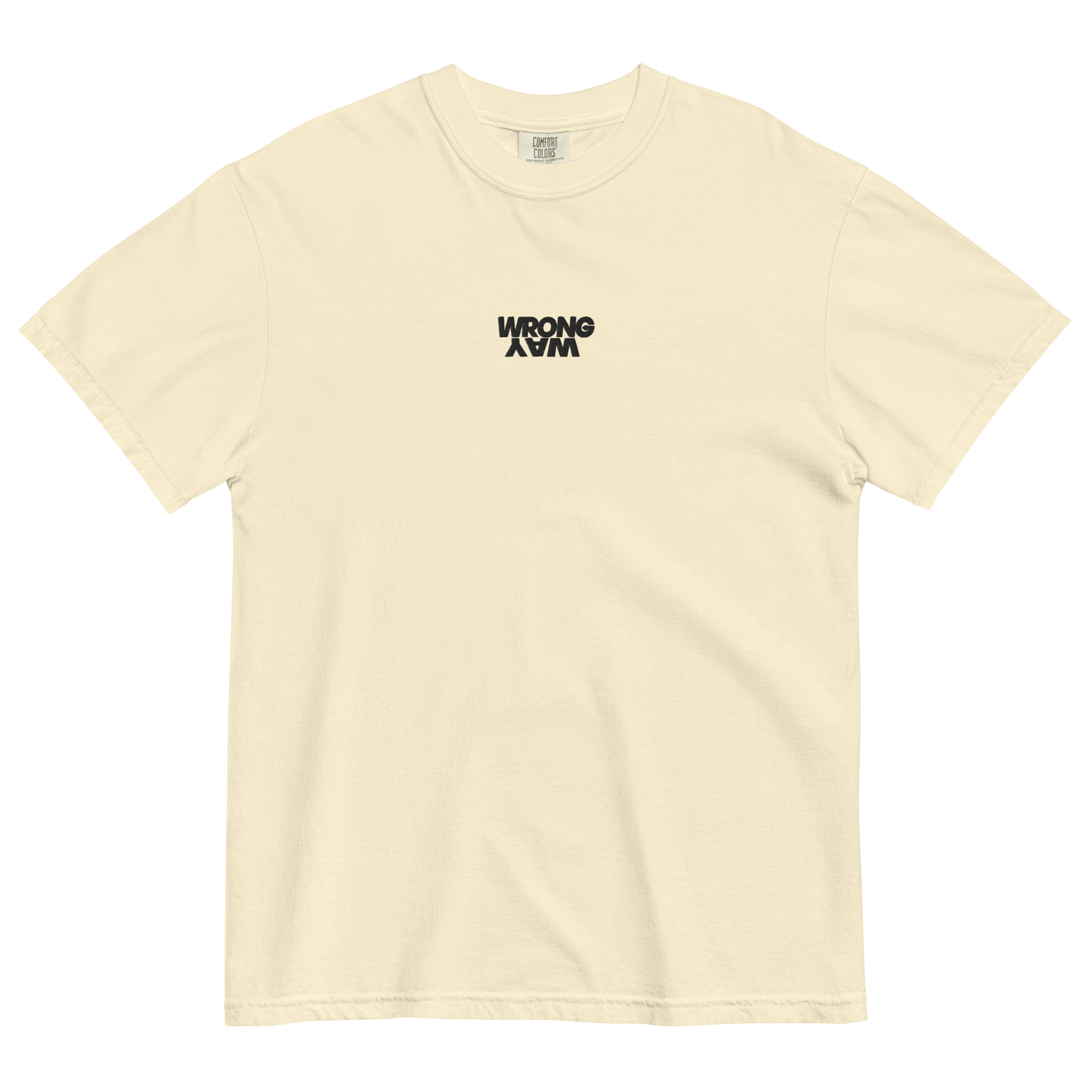 Wrong Way Stack Logo Dyed Tee (Embroidered)