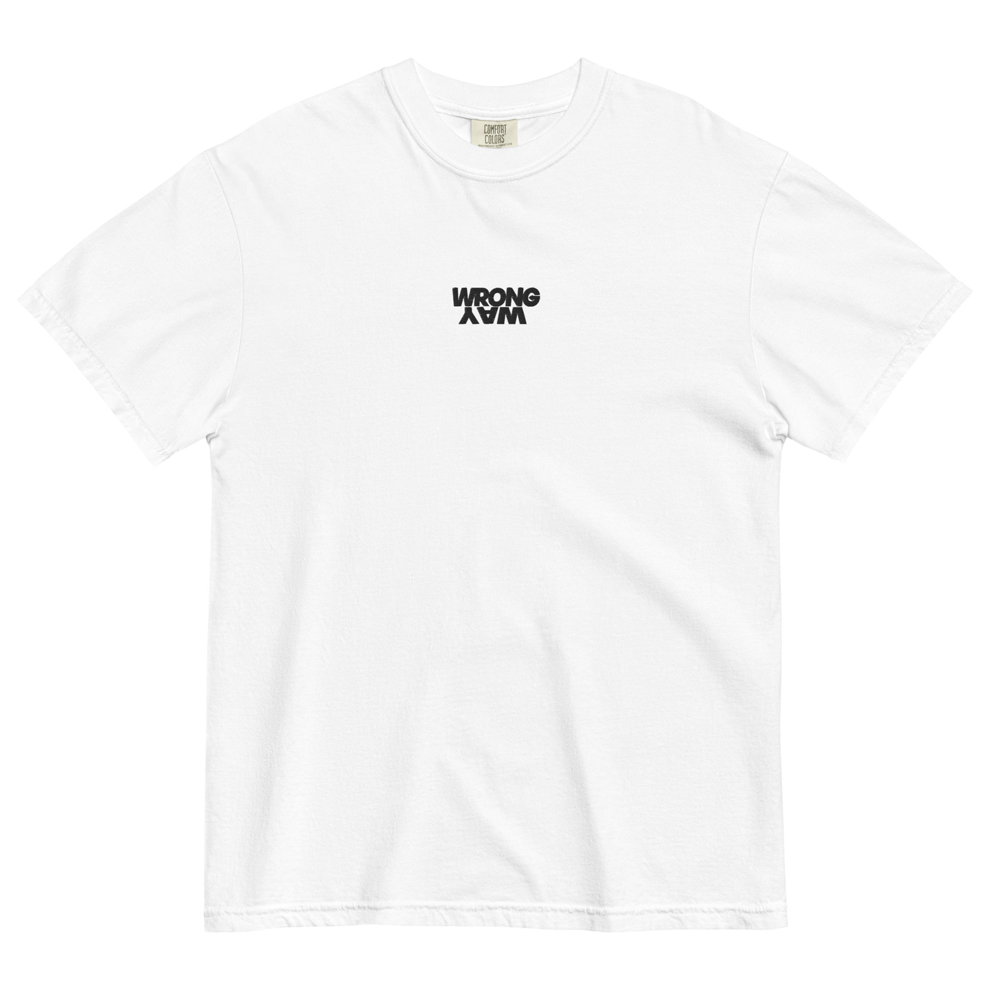 Wrong Way Stack Logo Dyed Tee (Embroidered)