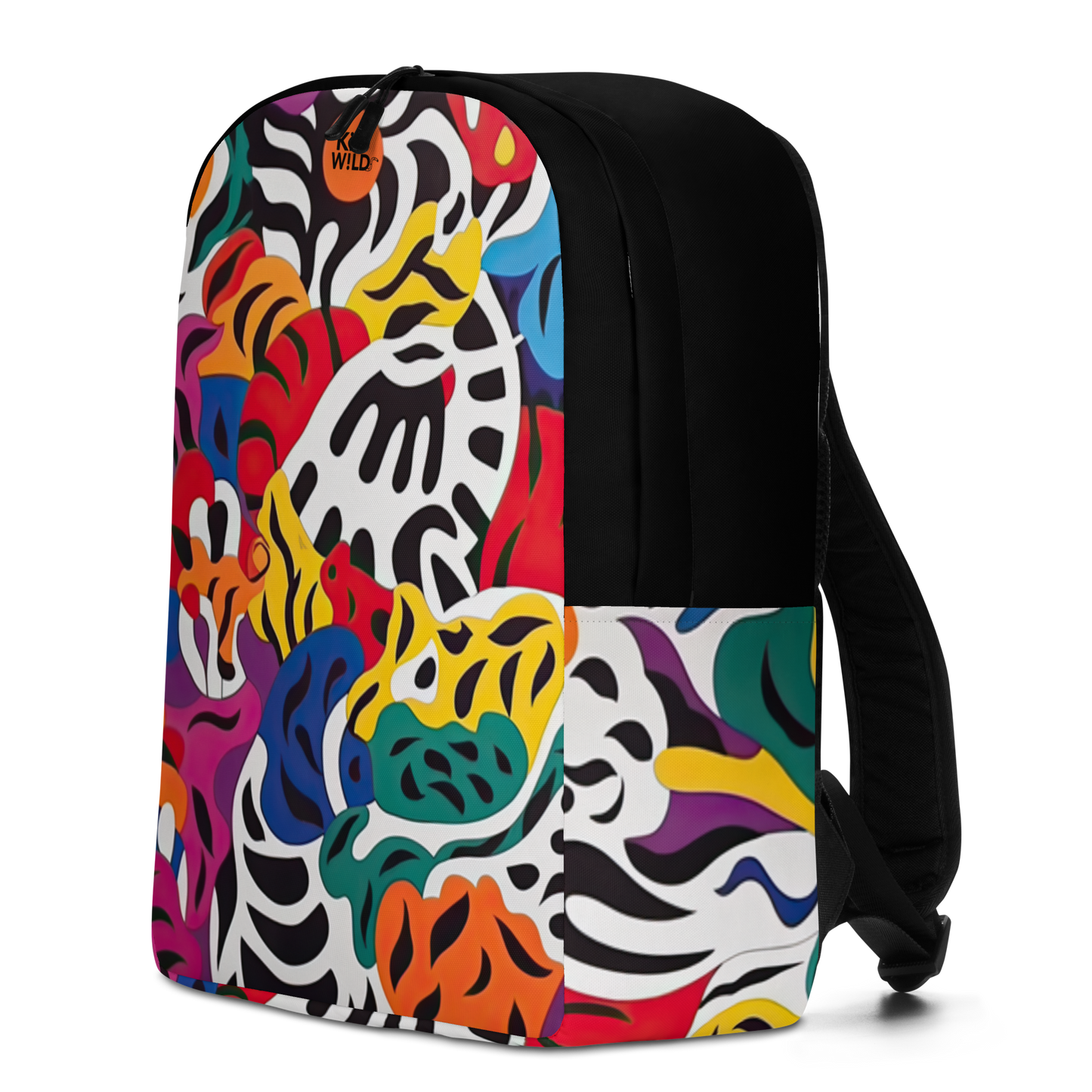 KiD W!LD Wild Print Backpack Black