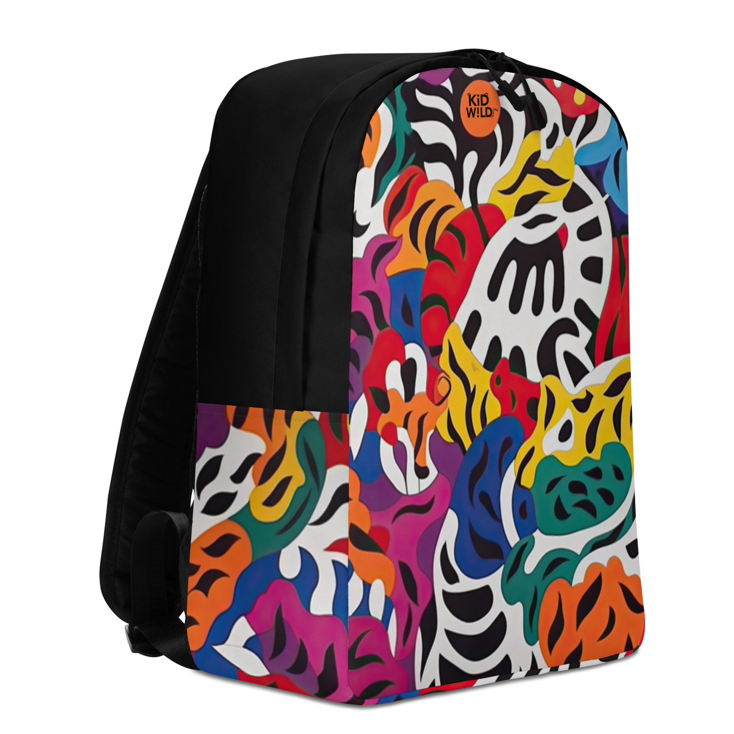 KiD W!LD Wild Print Backpack Black