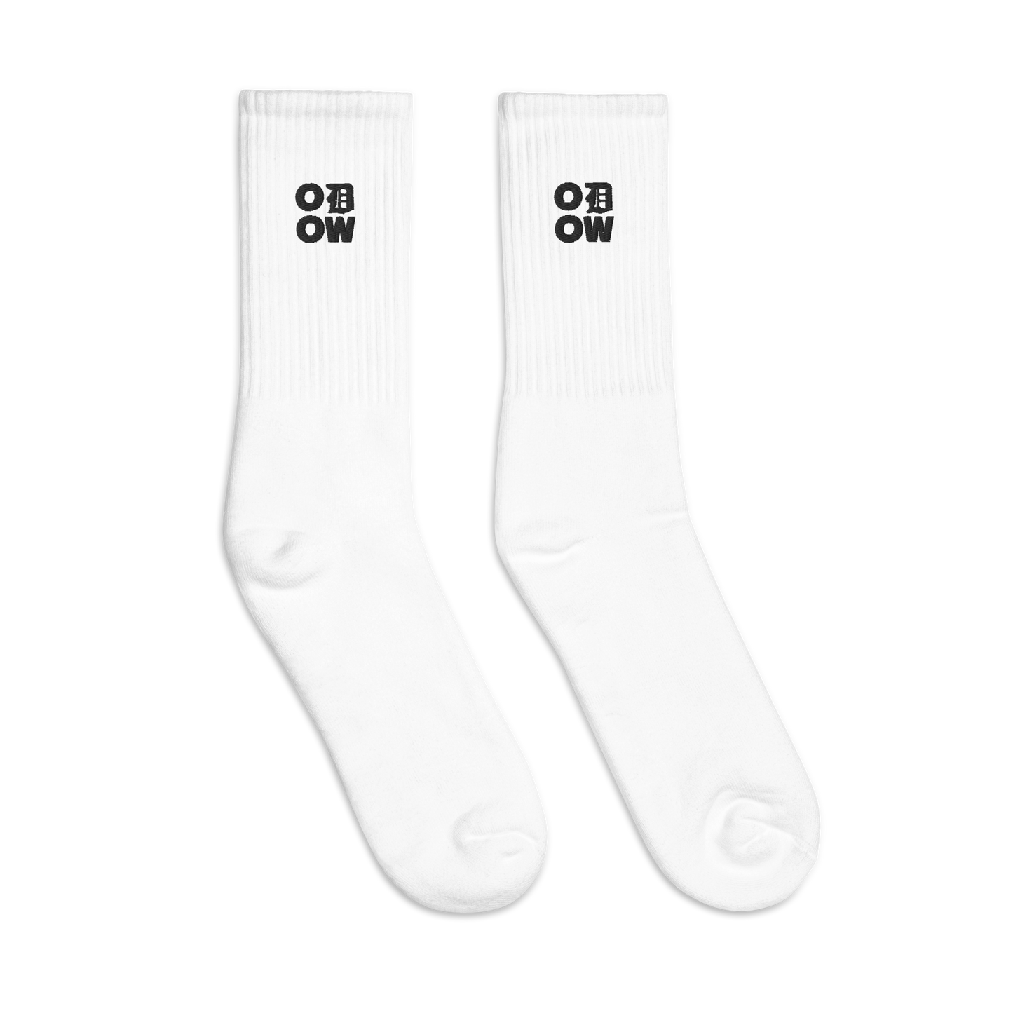 ODOW Embroidered Socks (Black Logo)